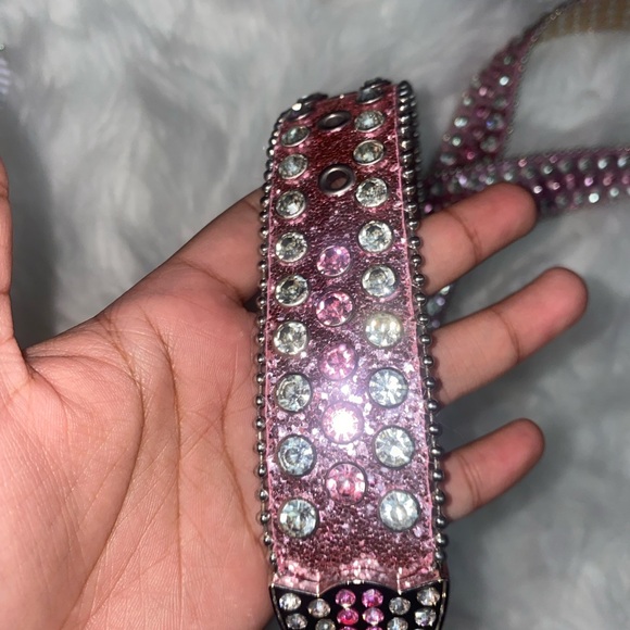 Pink Rhinestone Belt - Picture 2 of 3